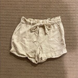 Aerie High Waist Cream Shorts